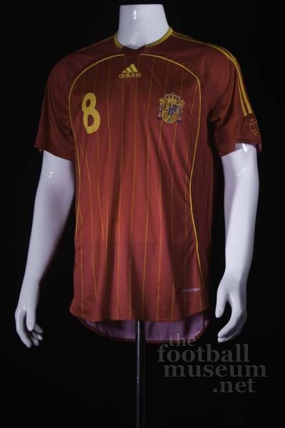  Xavi   Match Worn  Spain  Shirt